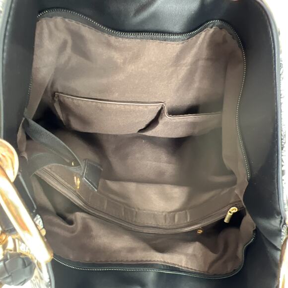 Retro Patchwork Leopard Print Hobo Large Capacity Crossbody Shoulder Tote Purse - Picture 11 of 15